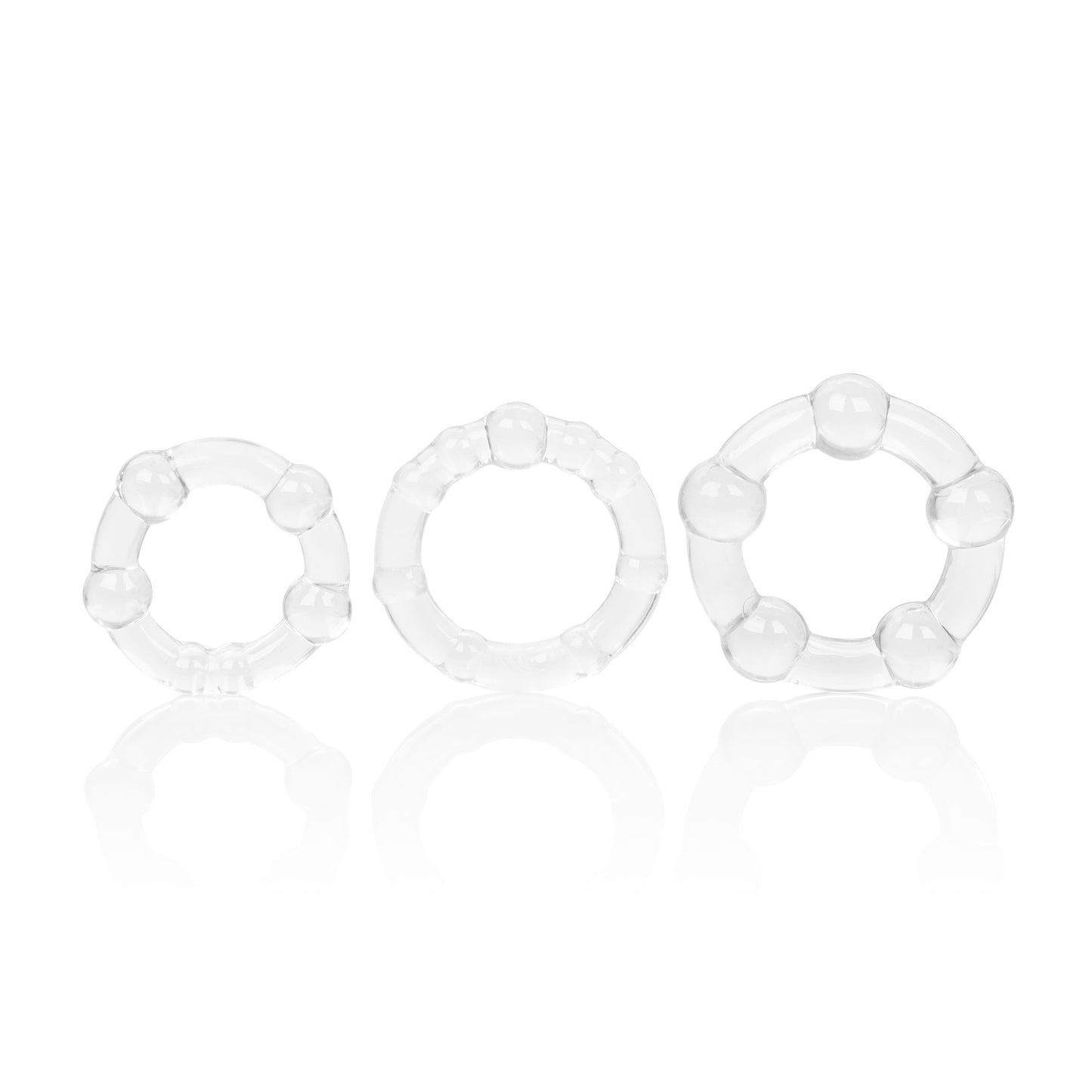 Island Rings Clear Cock Ring Trio