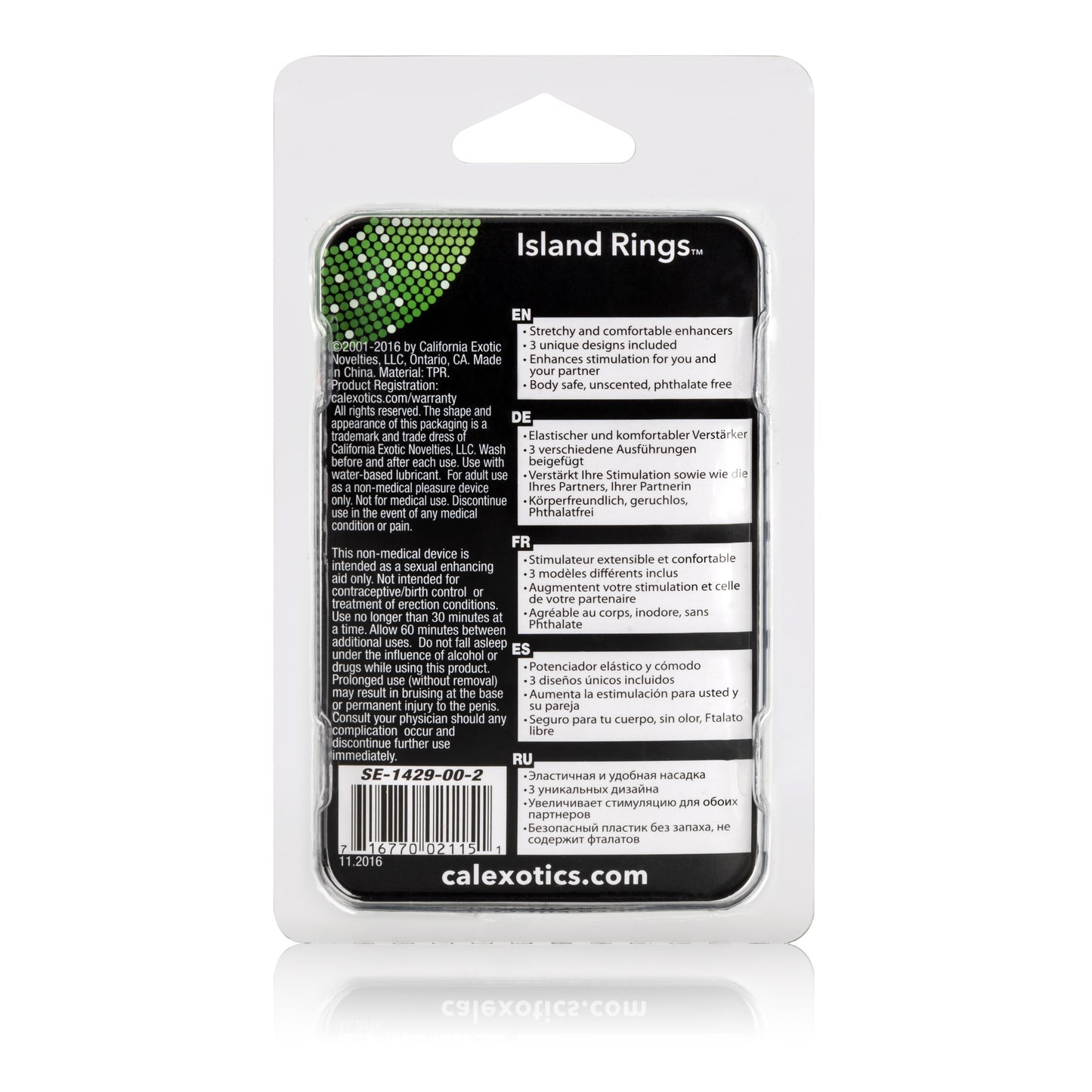Island Rings Clear Cock Ring Trio
