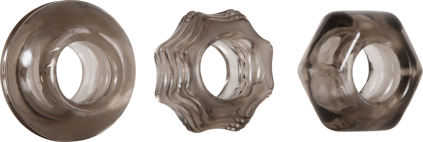 Triple Thick Cock Rings - Set of 3 Super Stretchy Cock Rings