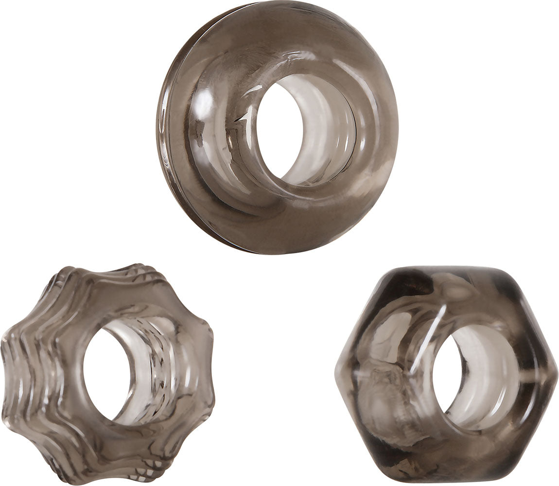 Triple Thick Cock Rings - Set of 3 Super Stretchy Cock Rings