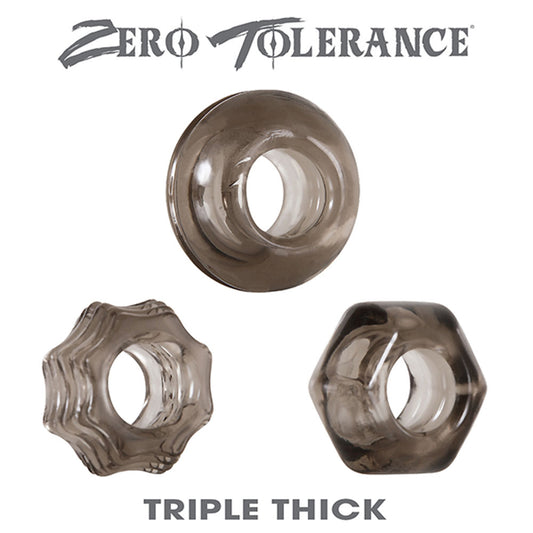 Triple Thick Cock Rings - Set of 3 Super Stretchy Cock Rings
